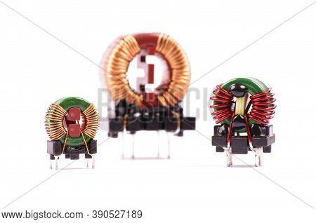 Various Common Mode Choke Cmc For Reducing Electromagnetic Interferences In Ac Line Isolated On The 