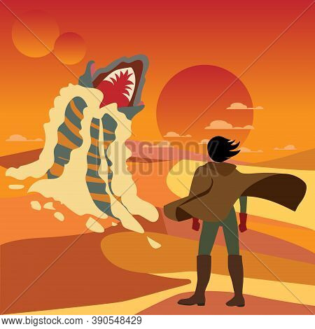 Dune World. Arrakis, Atreides, Worms, Sands. Adventure Travel. Desert Sunset.