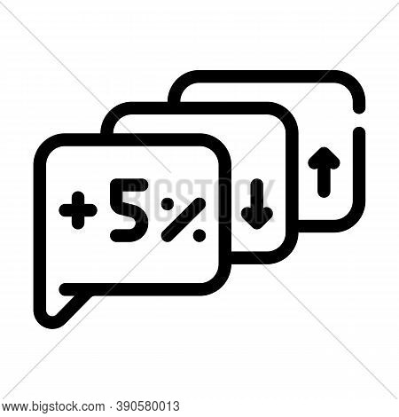 Exit Polls Growing And Falling Line Icon Vector Illustration