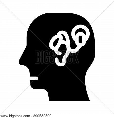 Cochlear Implant Glyph Icon Vector Illustration Sign