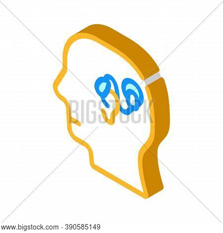 Cochlear Implant Isometric Icon Vector Illustration Sign