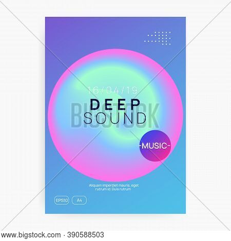 Summer Music. Electronic Sound. Night Dance Lifestyle Holiday. Abstract House Concert Banner Templat