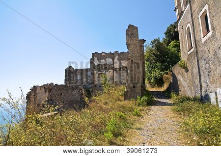 Widok Maratea. Basilicata. Włochy.
