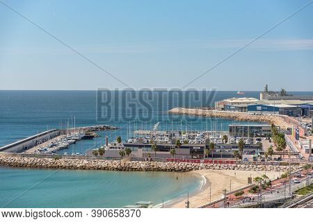 Tarragona, Spain: 2020 September 27: Views Of The Port Of The City Of Tarragona In Summer In Spain.