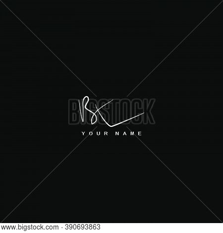 Signature Logo  B And X, Bx Initial Letter. Handwriting Calligraphic Signature Logodesign.