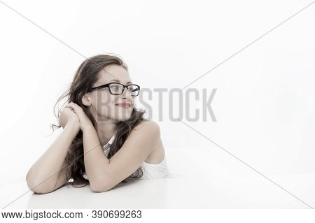 Business Coach. Smart Teacher Isolated On White. Student At Table. Businesswoman In Office. Business