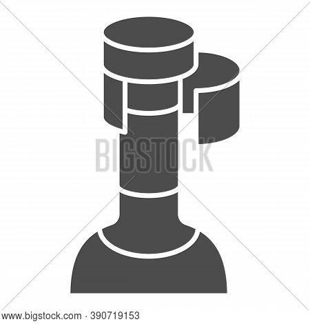 Wine Cork In Bottle Solid Icon, Wine Festival Concept, Bottle With Cork Stopper Sign On White Backgr