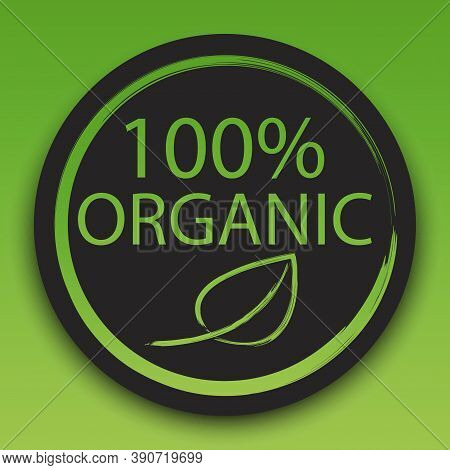 Organic Food Vector Logo. A Stamp For A Bio Product. Stock Image.