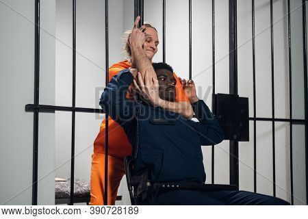 A Wild Homicidal Maniac Sentenced To Life In Prison Attacks The Warden And Strangles Him