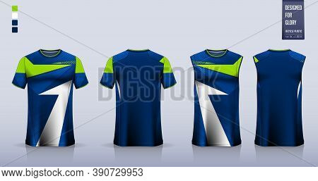 T-shirt Mockup, Sport Shirt Template Design For Soccer Jersey, Football Kit. Tank Top For Basketball