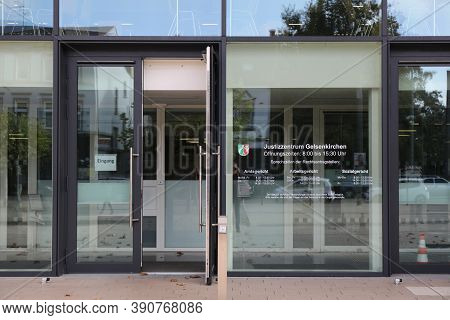 Gelsenkirchen, Germany - September 17, 2020: Justizzentrum Building In Gelsenkirchen, Germany. The B
