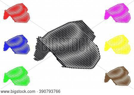 Machala City (republic Of Ecuador, El Oro Province) Map Vector Illustration, Scribble Sketch City Of