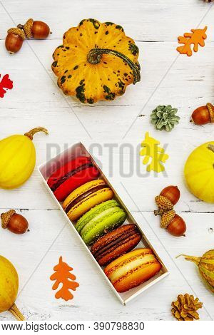 French Macarons In Autumn Colors
