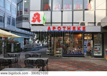 Gelsenkirchen, Germany - September 17, 2020: Pharmacy Store In Gelsenkirchen, Germany. There Are Som