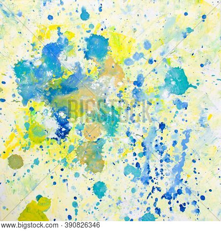 Abstract Color Art Background Multi-colored Paint Splashes. Colorful Texture. Bright Spring And Summ