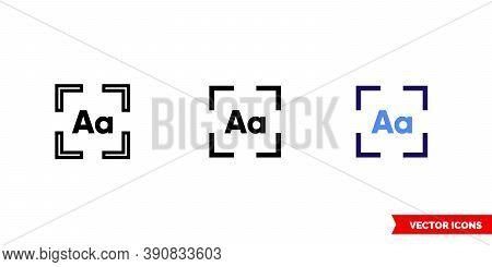 Lasso Ocr Icon Of 3 Types Color, Black And White, Outline. Isolated Vector Sign Symbol.