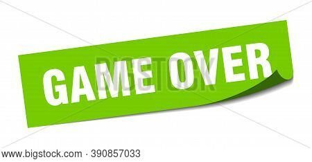 Game Over Sticker. Game Over Square Sign. Peeler