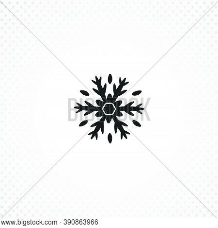 Snowflake Icon. Design Element On White Background