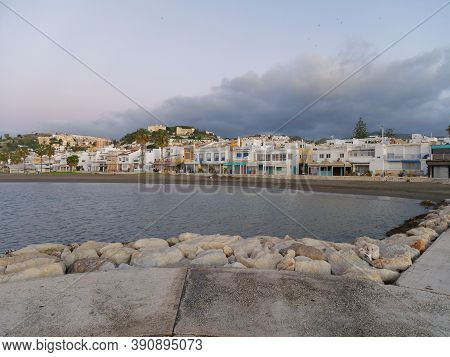 Ronda, Spain - December 14, 2018: High Angle View Of City Of Ronda And The Old Bridge.