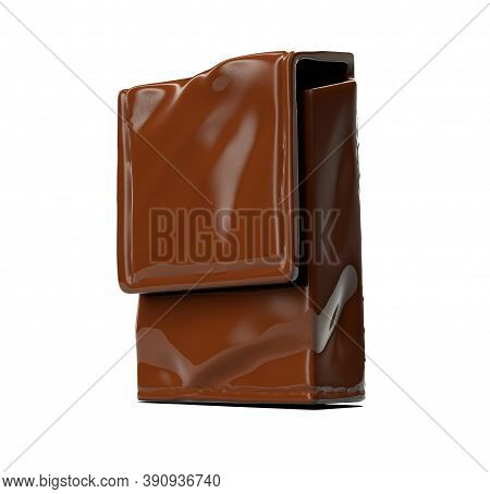 Blank White Waist Bag Mockup Lying, Top And Side View, 3d Rendering. Empty Adjust Purse With Zipper 