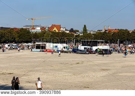 Demonstration In Theresienwiese, Munich, Germany On The 12.09.2020, Protest Against Corona Regulatio