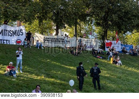 Demonstration In Theresienwiese, Munich, Germany On The 12.09.2020, Protest Against Corona Regulatio