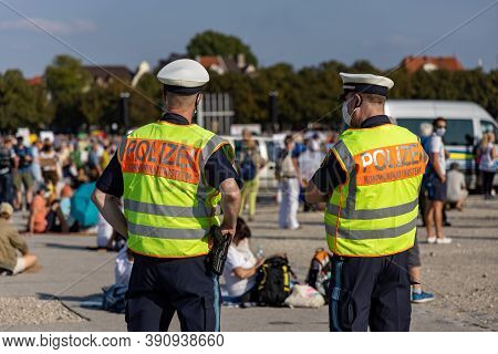 Demonstration In Theresienwiese, Munich, Germany On The 12.09.2020, Protest Against Corona Regulatio