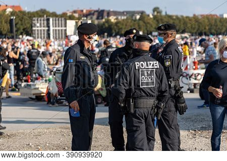Demonstration In Theresienwiese, Munich, Germany On The 12.09.2020, Protest Against Corona Regulatio