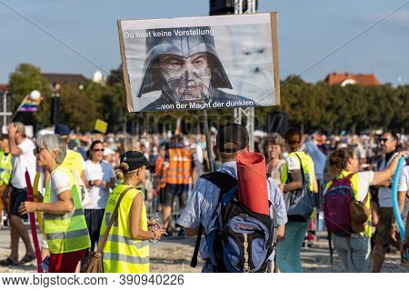 Demonstration In Theresienwiese, Munich, Germany On The 12.09.2020, Protest Against Corona Regulatio