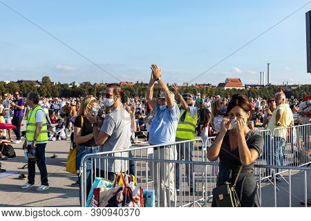 Demonstration In Theresienwiese, Munich, Germany On The 12.09.2020, Protest Against Corona Regulatio
