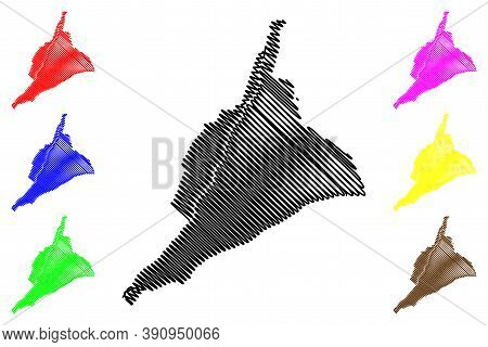 Arequipa City (republic Of Peru, Department Of Arequipa) Map Vector Illustration, Scribble Sketch Ci