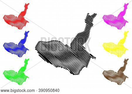 Maracay City (bolivarian Republic Of Venezuela, Aragua State) Map Vector Illustration, Scribble Sket