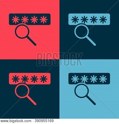 Pop Art Password Protection And Safety Access Icon Isolated On Color Background. Security, Safety, P