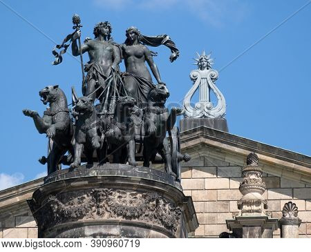Detail Of The Opera House, Built By Gottfried Semper, In Dresden/ Saxonia