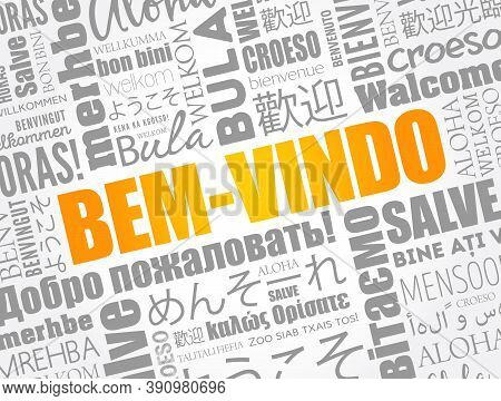 Bem-vindo (welcome In Portuguese) Word Cloud In Different Languages