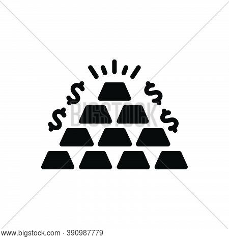 Black Solid Icon For Billion Gold-stack Finance Capital Investment Money