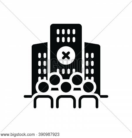 Black Solid Icon For Limited Company People Hotel Building Finite Bounded