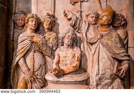 Interiors And Details Of Saint-remi Basilica, Reims, France