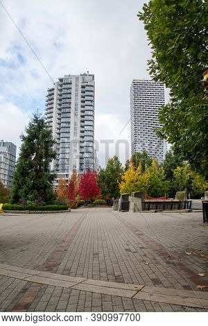 A Picture Of A Well-tended Park In Autumn.   Vancouver Bc Canada