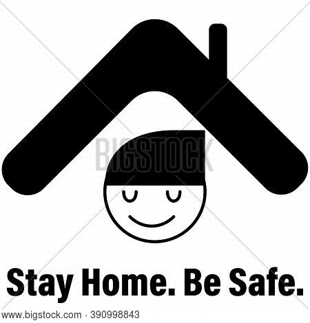 Corona Virus Written In Typography Poster Design.save Planet From Corona Virus.be Safe, Stay Home.pr