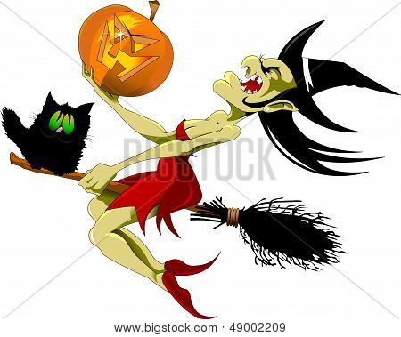 Witch And Black Cat