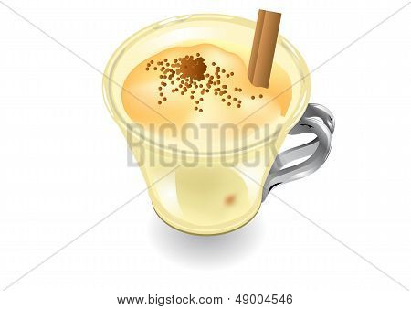 Eggnog On A White Background