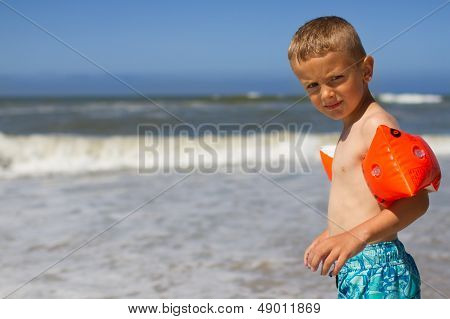 Young Boy Ready For A Swim