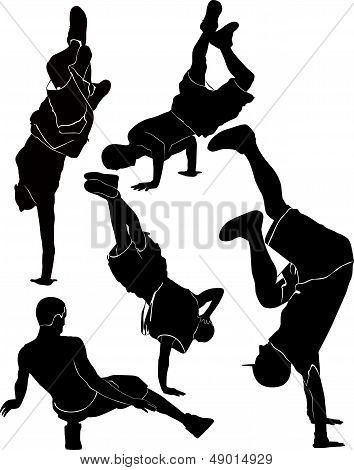 breakdance silhouette break dance