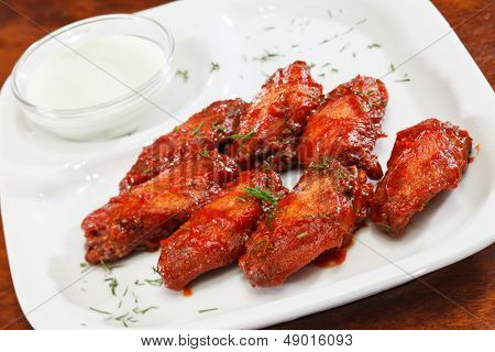 Kyllingevinger med sauce