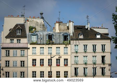 Parisian Houses And Rooftops On The Left Bank, Paris