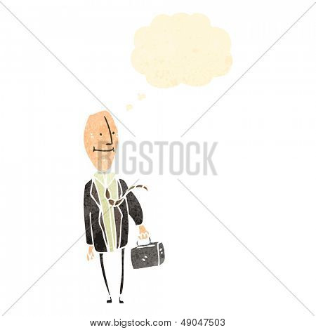 empresário de egghead retrô dos desenhos animados