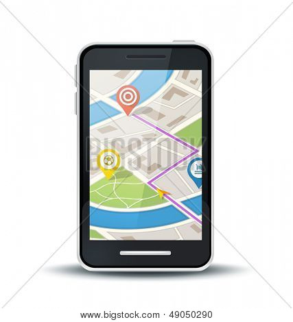 gps のマップ アプリケーションを携帯電話