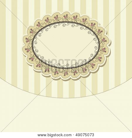 Vector doodle floral Decoratief frame achtergrondontwerp