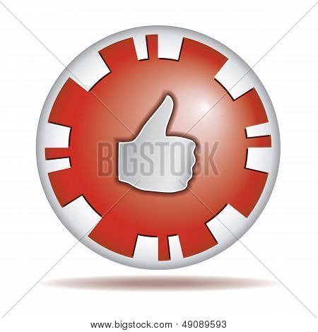 Kuten. Pyöreä painike